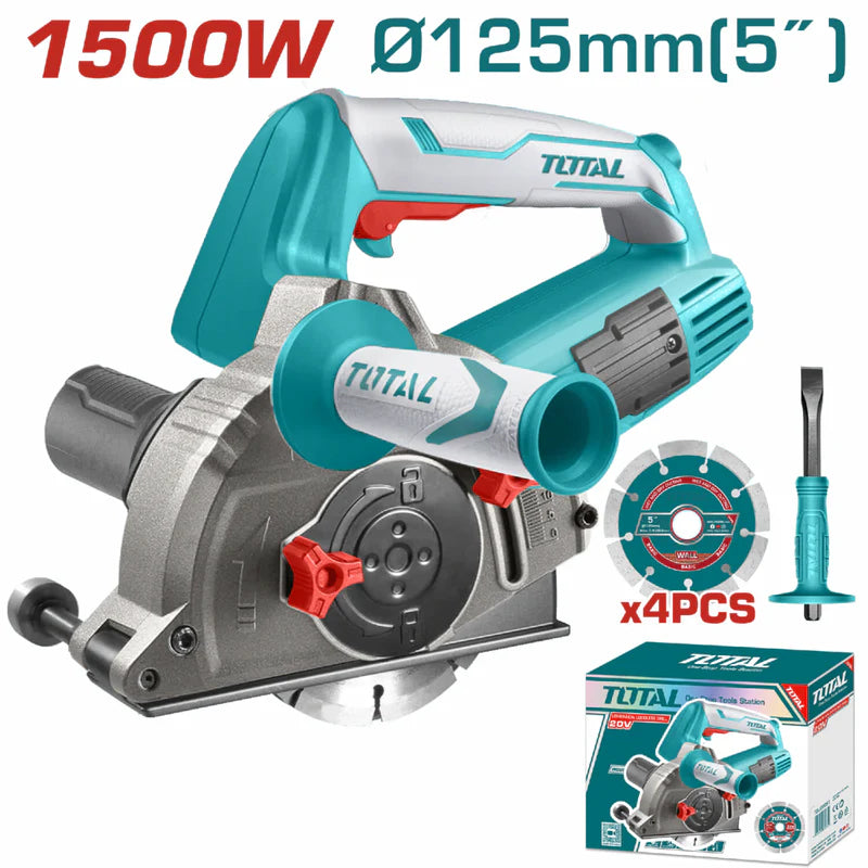Acanaladora Sierra Ranuradora De Concreto Electrica 1500W De 2 ó 4 Discos