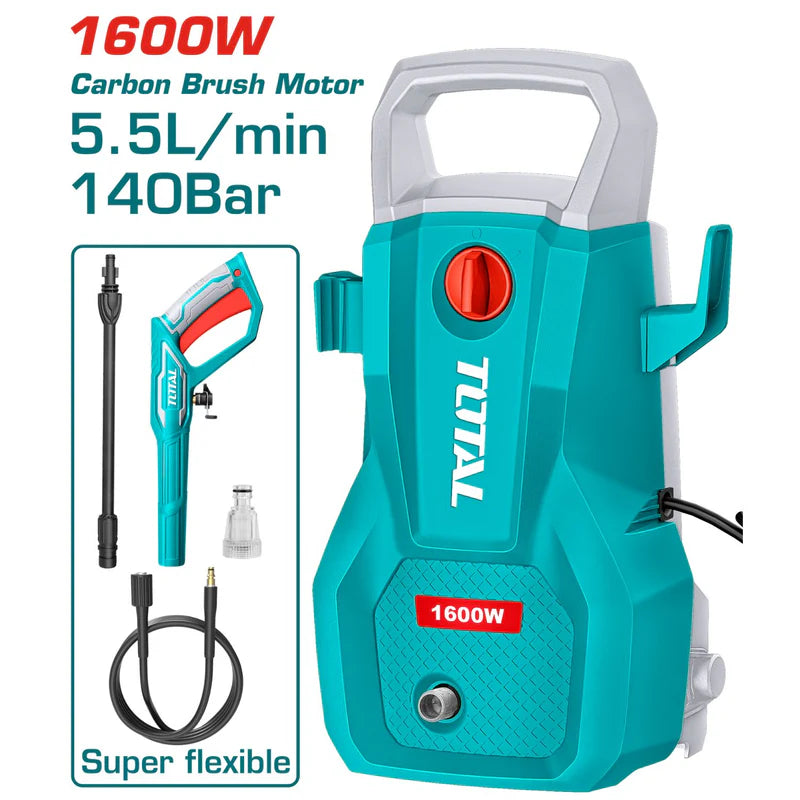 Hidrolavadora De Alta Presión 5.5L 110-120V~60Hz Potencia 1600W. Presión Max 140Bar (2030PSI) Hidrojet
