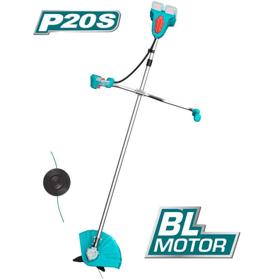 Desmalezadora inalámbrica 40V de doble batería de litio 20V