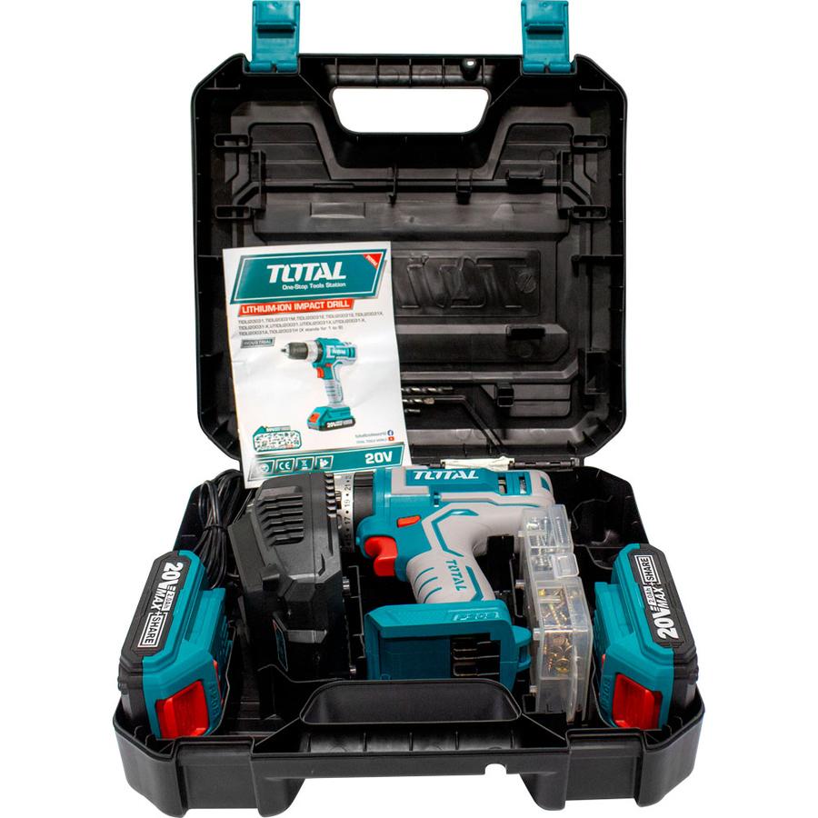 Taladro inalámbrico de 1/2" 20V con función de impacto