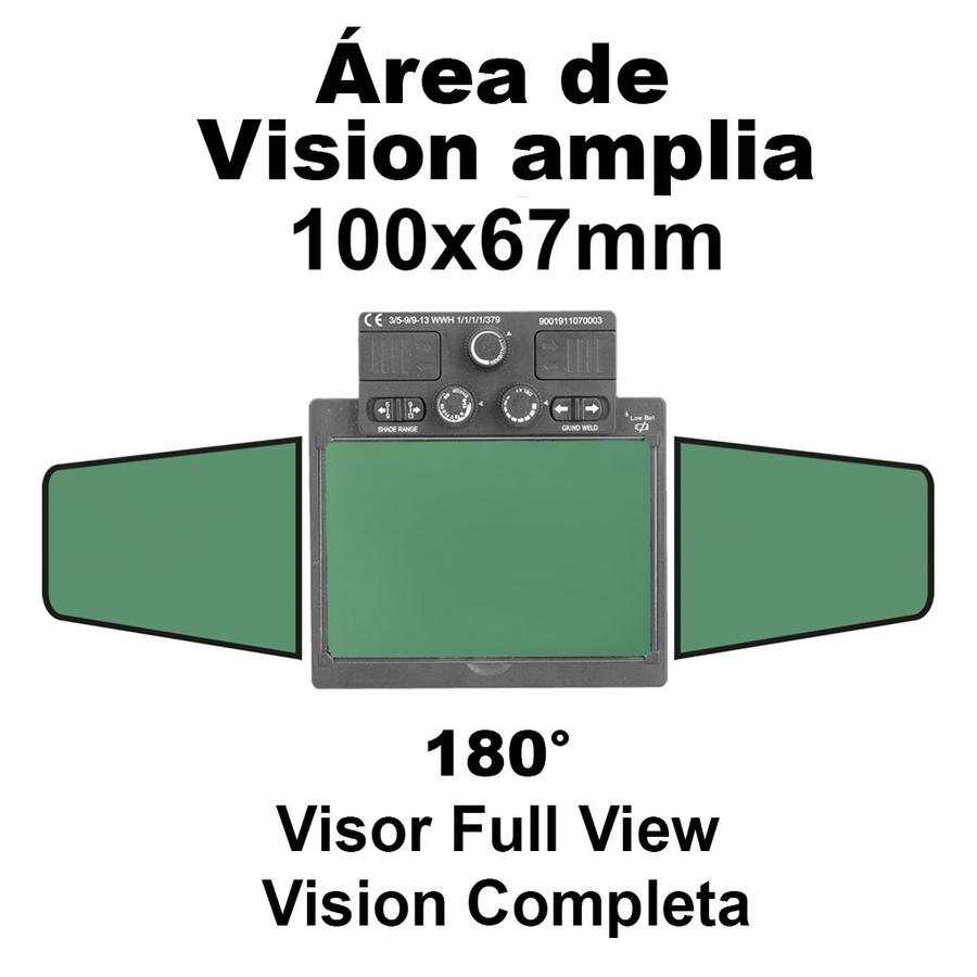 Máscara para soldar electrónica de nilón con área de visión 100×67Mm