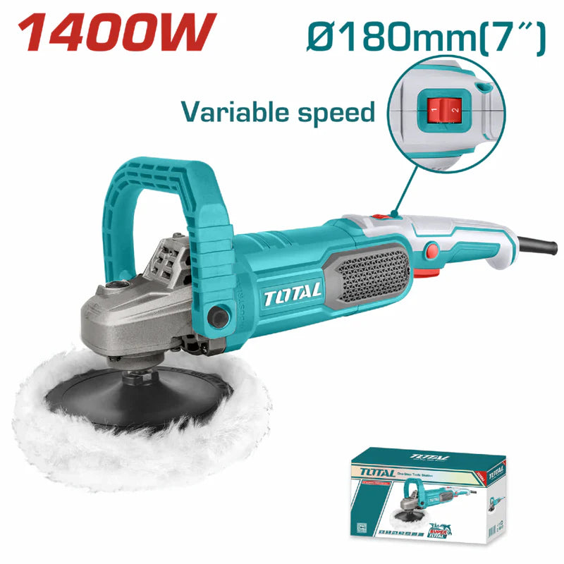 Pulidora De Felpa 1400W De 7" Vel.1500-3600Rpm. Incluye: Accesorios.