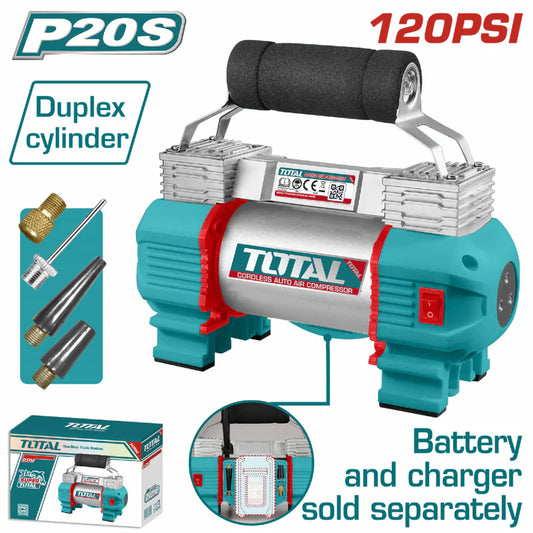 Compresor De Aire Automático Inalámbrico 20V. Presión Máx. 120 PSI (8.27 Bar). No Incluye Batería Ni Cargador.