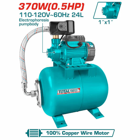 Bomba Presión Constante Automática 0.5 HP Con Tanque De Presion De 24L 110/60Htz