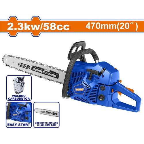 Motosierra De Gasolina 58Cc De 20". Tanque Gasolina 550Ml Tanque Aceite 260Ml ( Carburador Walbro Y Cadena/Espada Oregon ) (Top Quality)