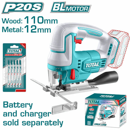Sierra Caladora Inalámbrica 20V 3000Rpm. No Incluye Cargador Ni Baterías.
