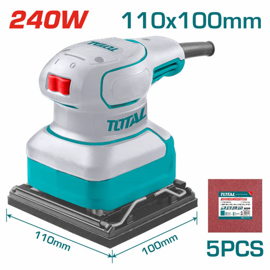 Lijadora De Mano Eléctrica 240W 14000Rpm Incluye 5 Hojas. De Palma Super Total
