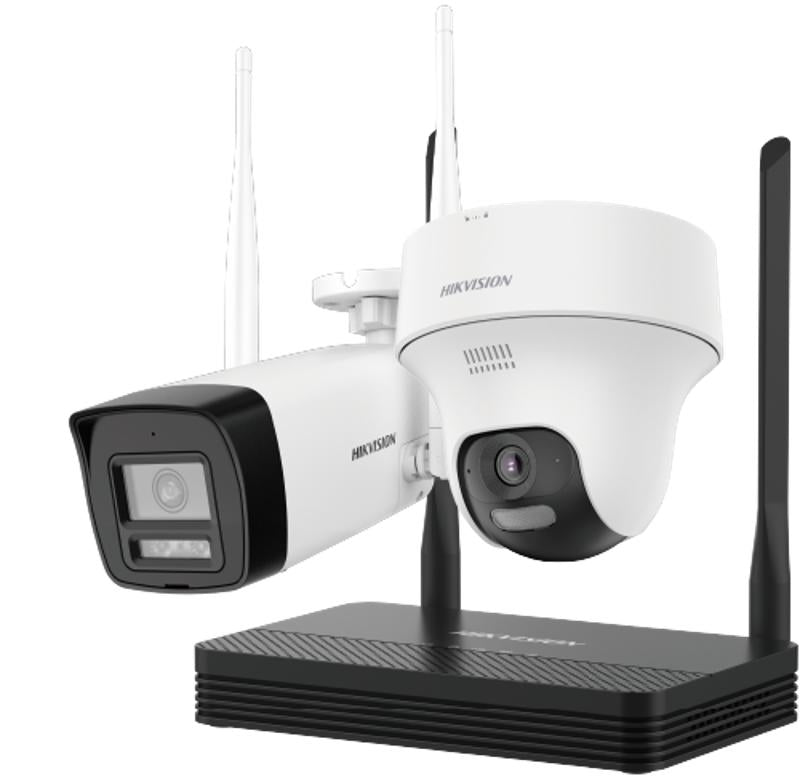 4MP H.265 One bullet + One turret WiFi NVS Kit