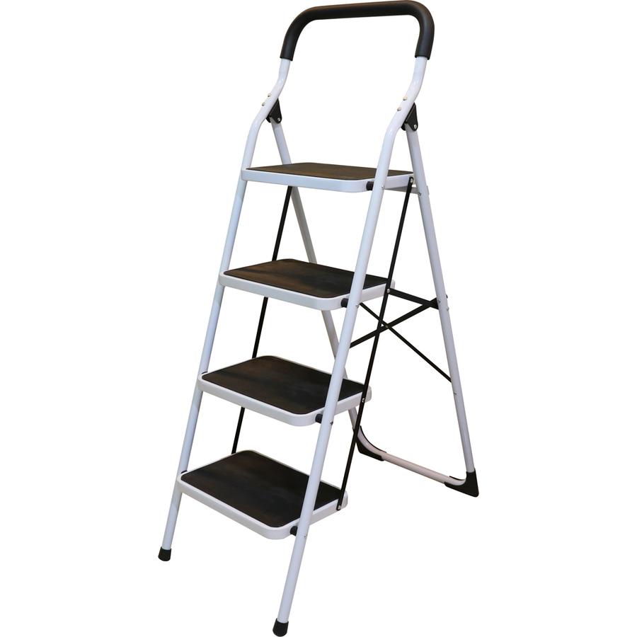 Escalera tubular plegable taburete de acero 4 escalones Surtek