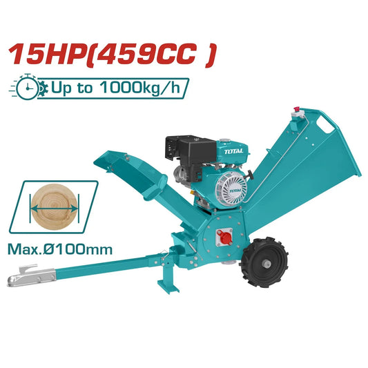 Chipeadora Picadora De Madera Biotrituradora. Capacidad (4")100Mm. 15HP. 
Potencia Max. 10Kw/3600Rpm.