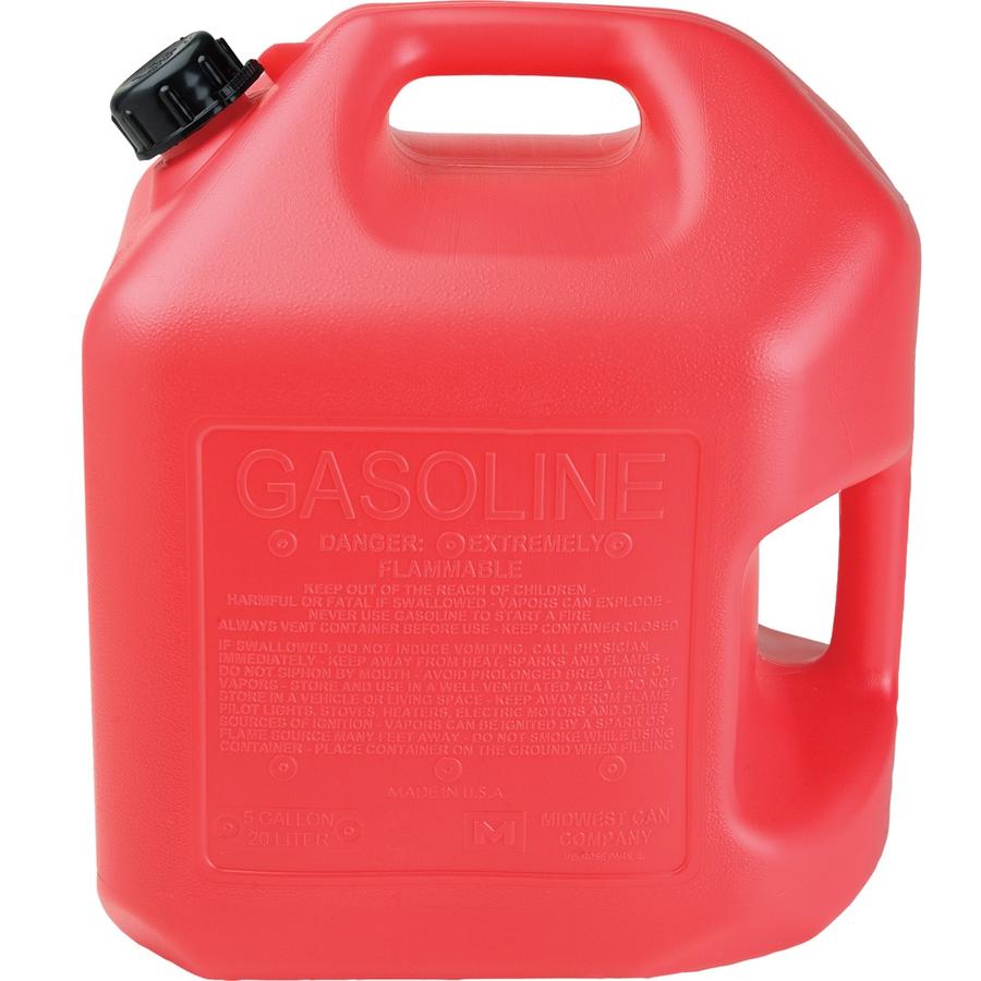 Recipiente para gasolina de 5 galones. Incluye boquilla