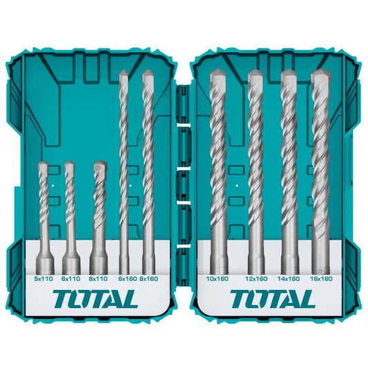 Juego de brocas para rotomartillo taladro SDS Plus de 9 piezas