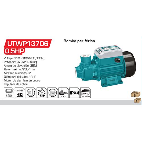 Bomba de agua periférica 110V/60Htz 0.5 HP