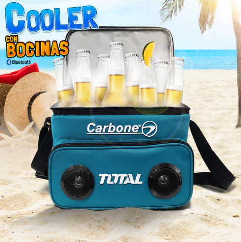 Cooler Hielera Con Bocinas Bluetooth Carbone-Total