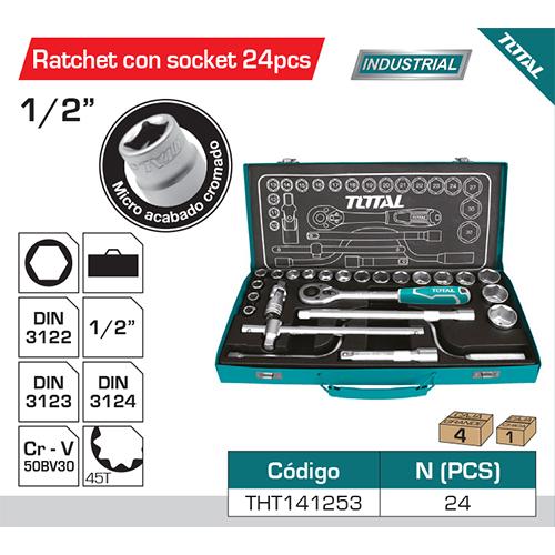 Rachet C/Socket 24PZA 1/2" CRV DR Socket:10,11,12,13,14,15,16,17,18,19,20,21,22,23,24